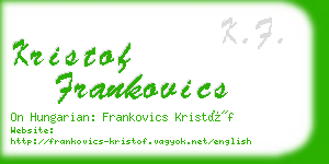 kristof frankovics business card